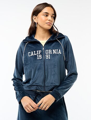 Gilet col montant en velours