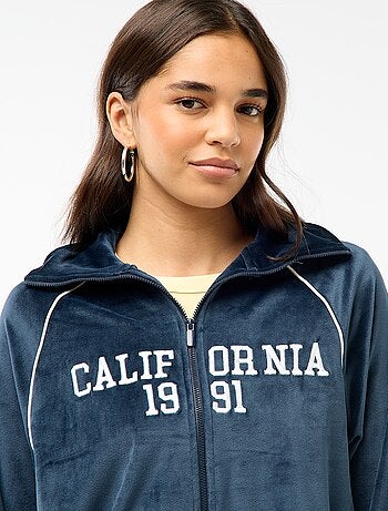 Gilet col montant en velours