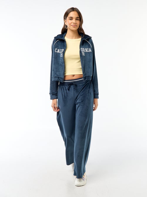 Gilet col montant en velours - Kiabi