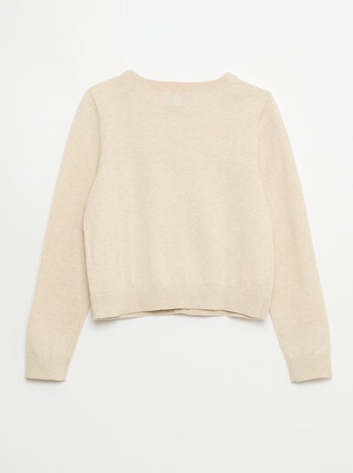 Gilet col rond léger uni - Kiabi