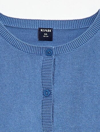 Gilet col rond léger uni