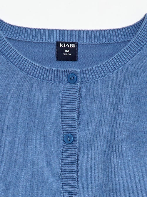 Gilet col rond léger uni - Kiabi