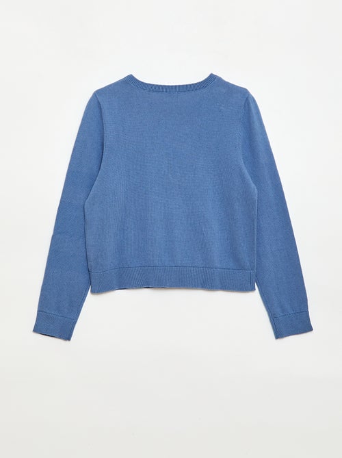 Gilet col rond léger uni - Kiabi