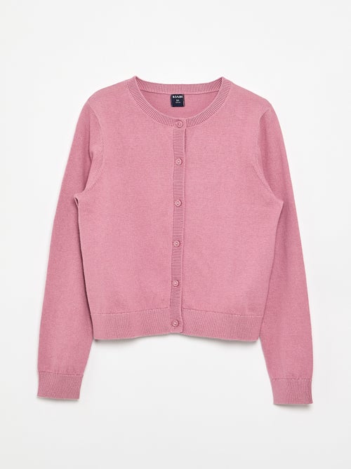 Gilet col rond léger uni - Kiabi