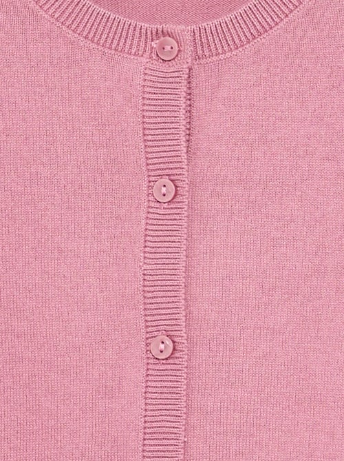 Gilet col rond léger uni - Kiabi