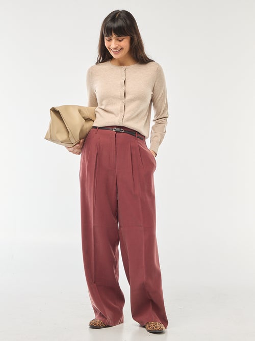 Gilet col rond uni - Kiabi