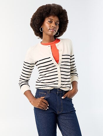 Gilet col rond uni