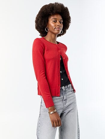 Gilet col rond uni