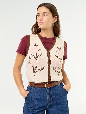 Gilet col V sans manches