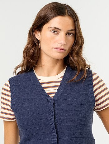 Gilet col V sans manches