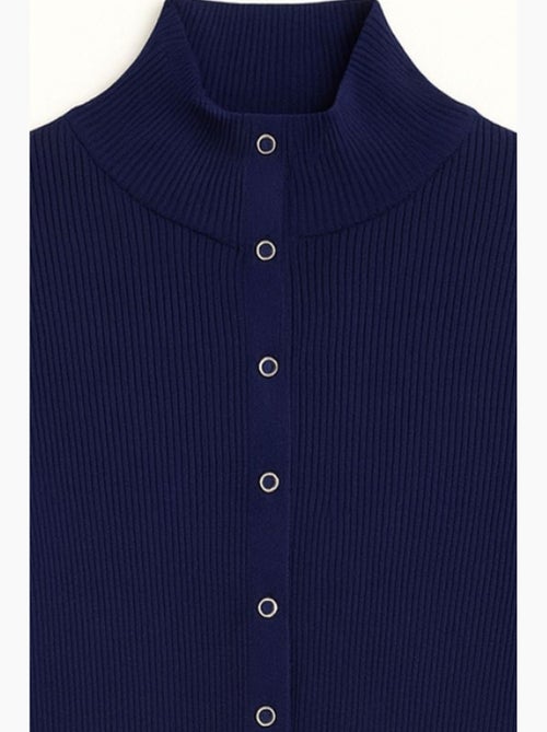 Gilet coupe ajustée à col roulé mi-long et fermeture boutonnée mixray - Kiabi Gilet coupe ajustée à col roulé mi-long et fermeture boutonnée mixray - Kiabi