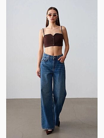 Gilet court ajusté en tencel pour femme dilvin
