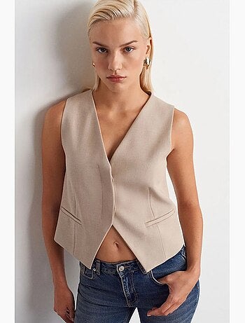 Gilet court boutonné dilvin