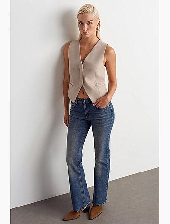 Gilet court boutonné dilvin