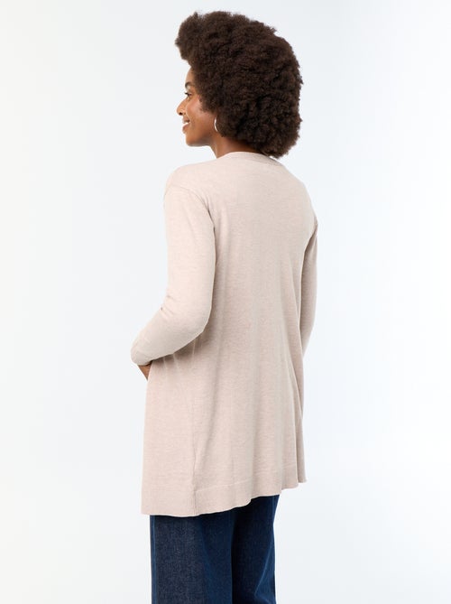 Gilet court ouvert en maille fine jauge - Kiabi Gilet court ouvert en maille fine jauge - Kiabi