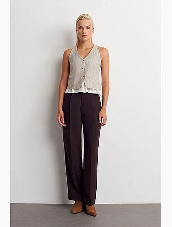 Gilet court rayé dilvin