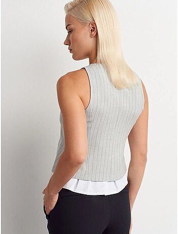 Gilet court rayé dilvin
