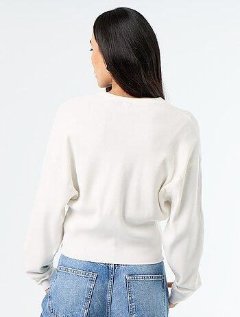 Gilet cropped boutonné