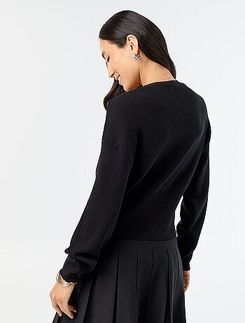 Gilet cropped boutonné
