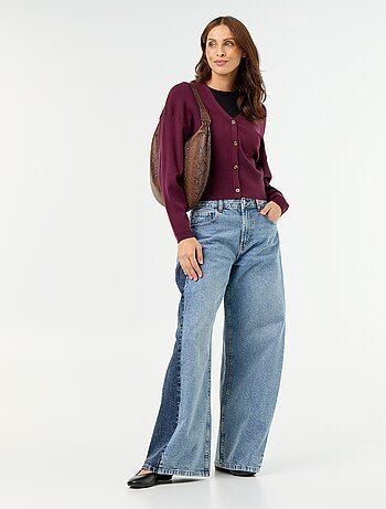 Gilet cropped boutonné