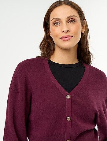 Gilet cropped boutonné
