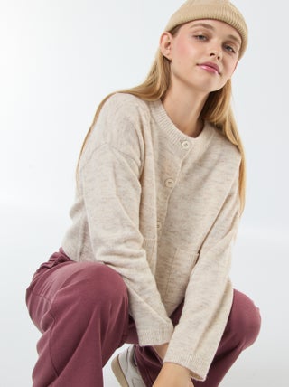 Gilet cropped en maille
