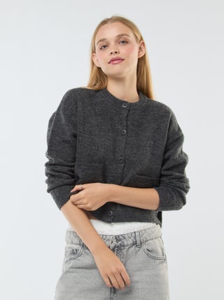 Gilet cropped en maille