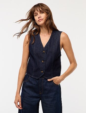 Gilet de costume en denim