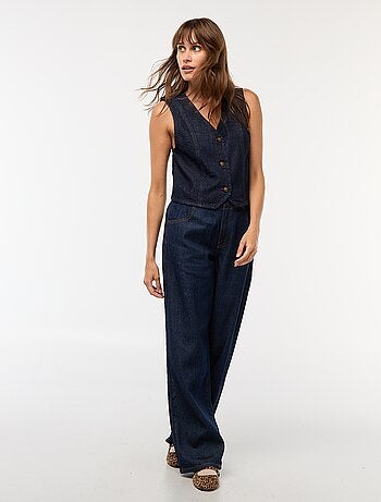 Gilet de costume en denim