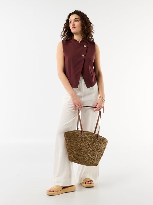 Gilet de costume sans manches avec ouverture symétrique - Kiabi