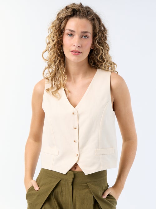 Gilet de costume sans manches - Kiabi