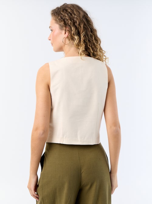 Gilet de costume sans manches - Kiabi