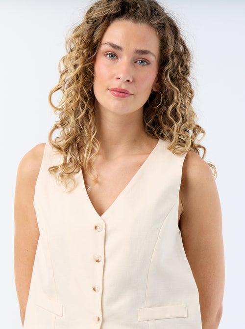 Gilet de costume sans manches - Kiabi