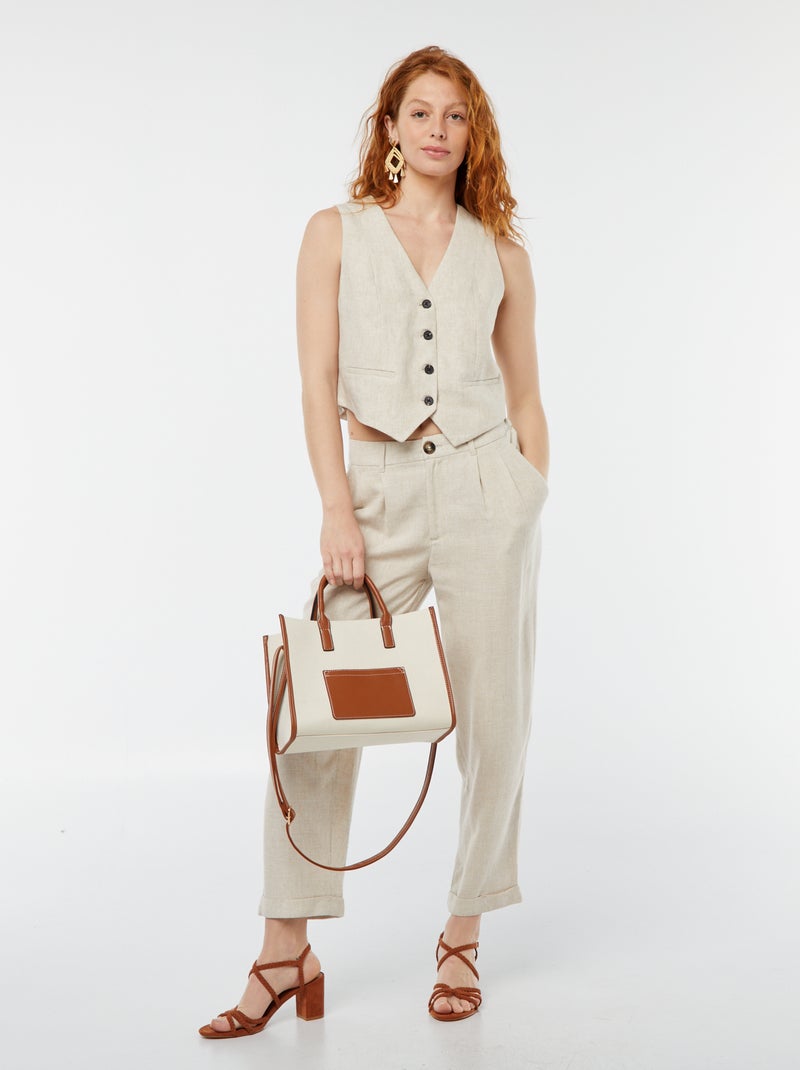 Gilet de costume sans manches BLANC - Kiabi