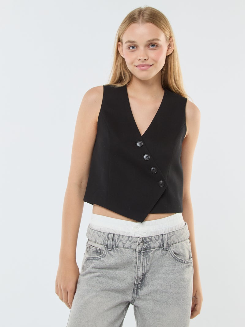 Gilet de costume sans manches Noir - Kiabi