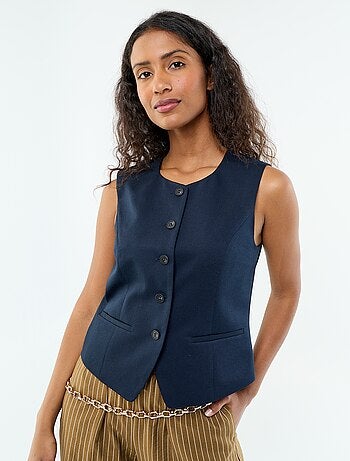 Gilet de costume sans manches uni