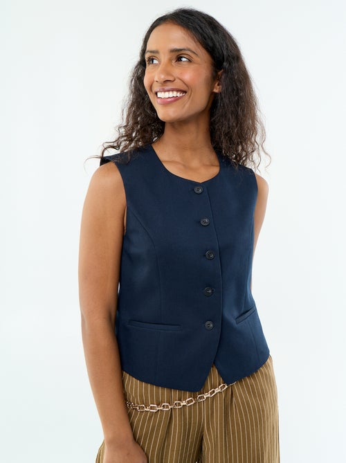 Gilet de costume sans manches uni - Kiabi