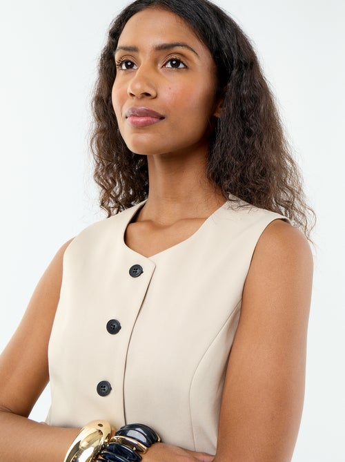 Gilet de costume sans manches uni - Kiabi