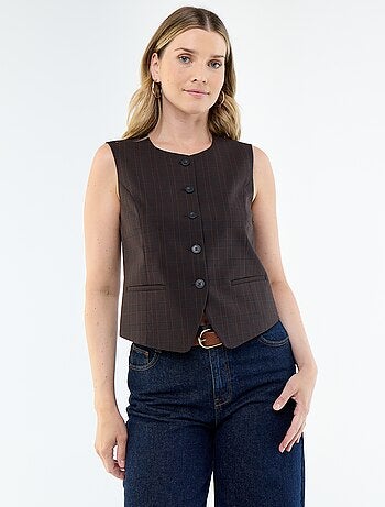 Gilet de costume sans manches uni