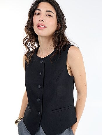 Gilet de costume sans manches uni