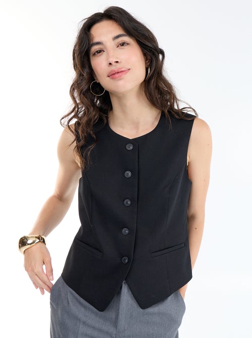 Gilet de costume sans manches uni - Kiabi