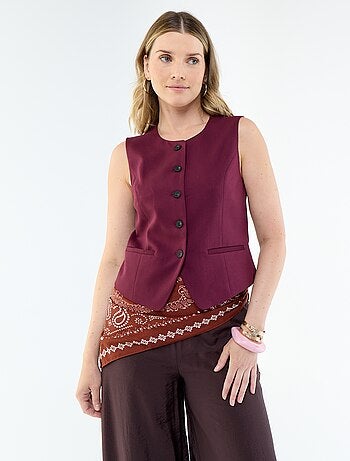 Gilet de costume sans manches uni