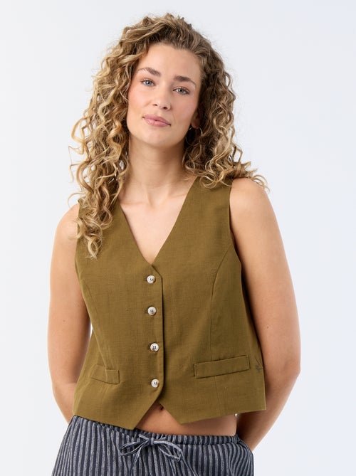 Gilet de costume sans manches - Kiabi