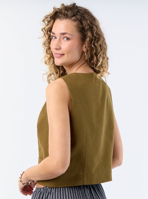 Gilet de costume sans manches - Kiabi
