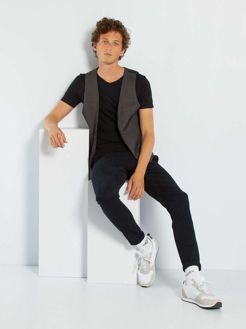 Gilet de costume slim anthracite - Kiabi
