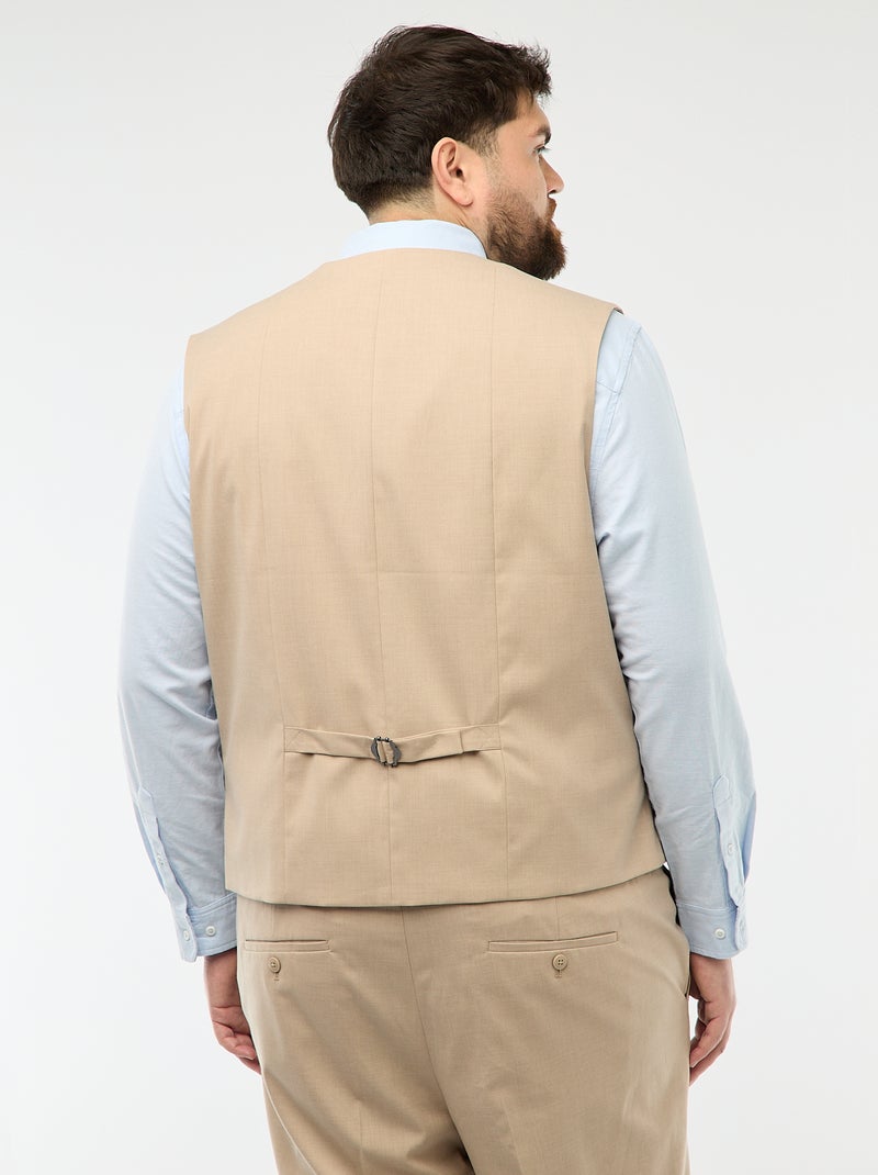 Gilet de costume slim Beige - Kiabi
