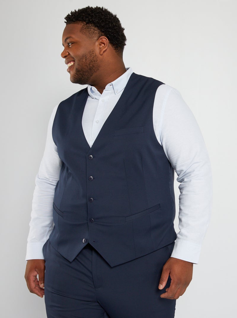 Gilet de costume slim bleu marine - Kiabi