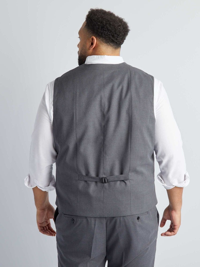 Gilet de costume slim Gris - Kiabi
