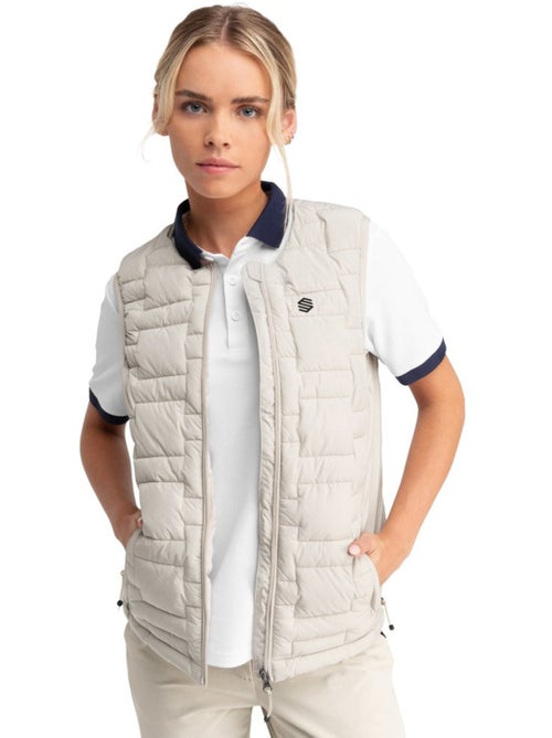 Gilet de golf isolant femme golf femme royal-w sand - Kiabi