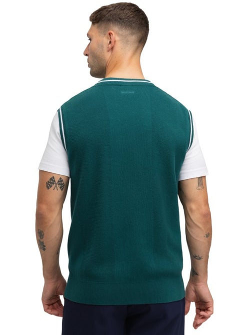 Gilet de golf maille col en v homme golf homme carnoustie teal - Kiabi